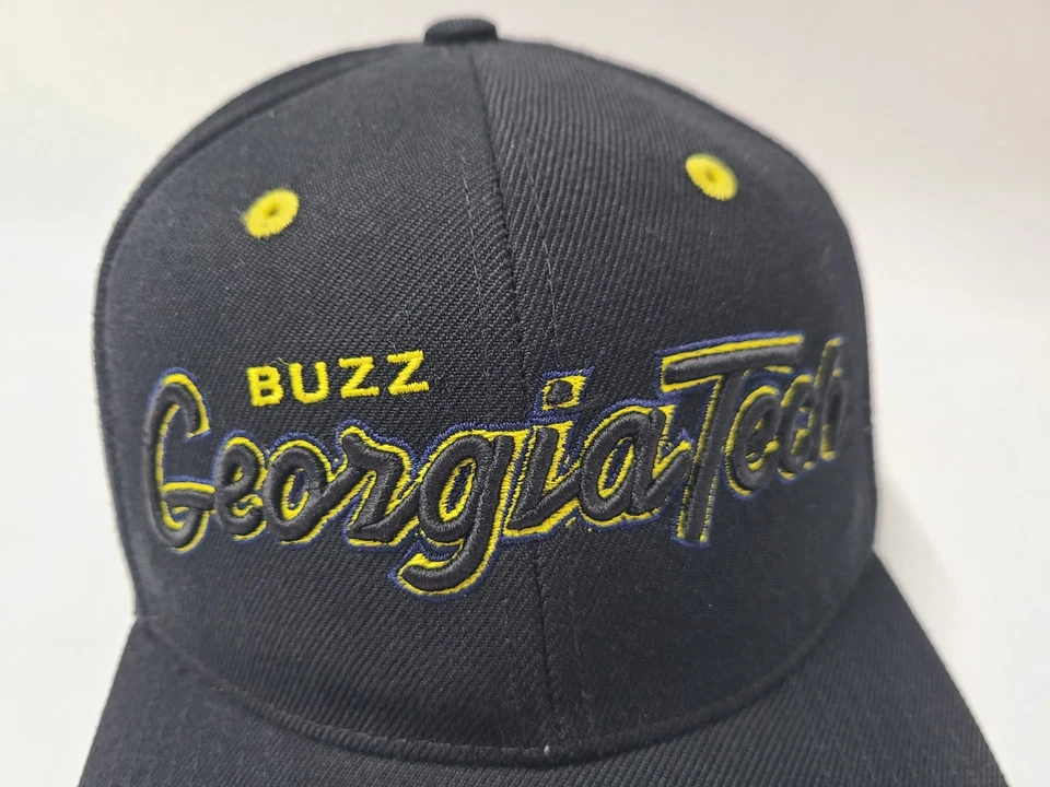Georgia Tech Yellow Jackets Buzz Script Zephyr Snapback Hat Cap Wool Blend NCAA - Image 4 of 4