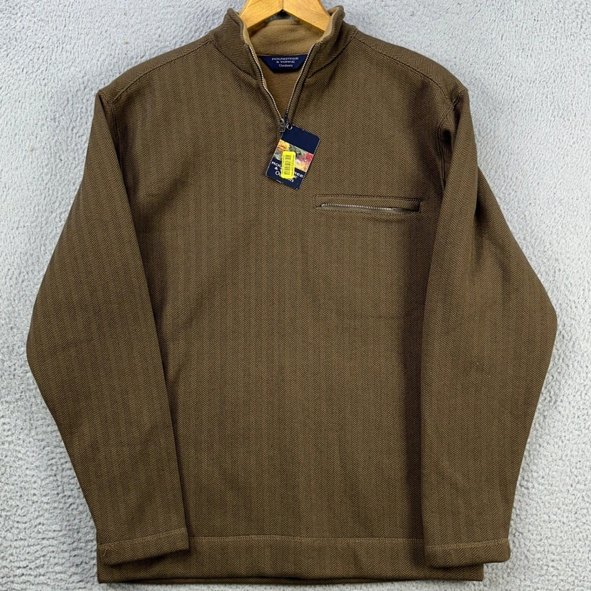 Sweat Homme Roundtree & Yorke – Gris, Polaire, Col Rond – Taille M