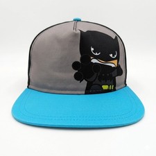Batman Baseball Cap Adjustable DC Comics Animated Youth Hat Grey Blue Good