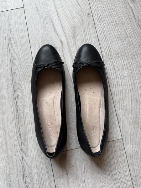 Women Ecco Heels Black Leather 40 #3QZJ