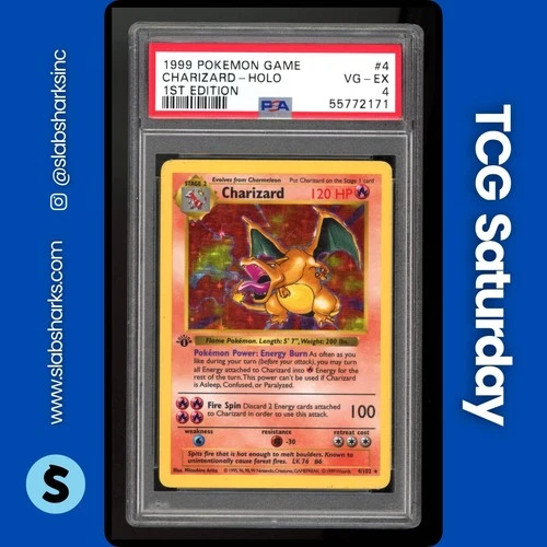1999 POKEMON 1ST EDITION #4/102 CHARIZARD HOLO RARE PSA 4