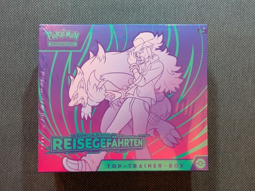 Pokémon TCG Top-Trainer-Box Karmesin & Purpur Reisegefährten NEU OVP Versiegelt