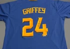 MLB Seattle Mariners Ken Griffey Jr Signed Autographed Blue Baseball Jersey COA