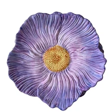 Maxcera Purple Floral Ceramic Dinner Plates 10in Set of 4 Spring New