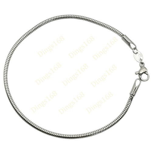 Designer Inspired 925 Sterling Silver 6" 2mm Italian Snake Chain Bracelet/Anklet