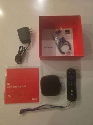 Roku 3 Digital Media Streamer Model 4200R Remote Headphones , PRE-OWNED .