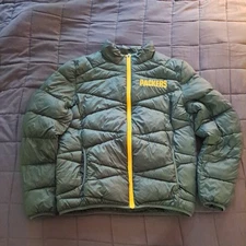 NFL packers large puffer jacket embroidered