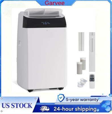  14,000 BTU Portable Air Conditioner with Heat for Rooms Up to 700 Sq. Ft., 4-in