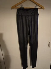 NWT Offline By Aeria Faux Leather Leggings Size M BLACK