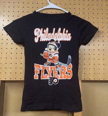 Philadelphia Flyers NHL Mickey Mouse Kids Shirt Size M 10/12