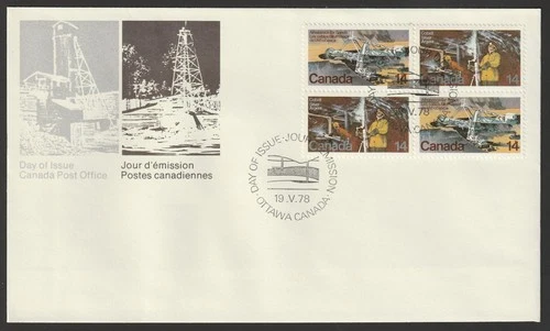 Canada #766a, Natural Resources, Block, Official First Day Cover, FDC 1978