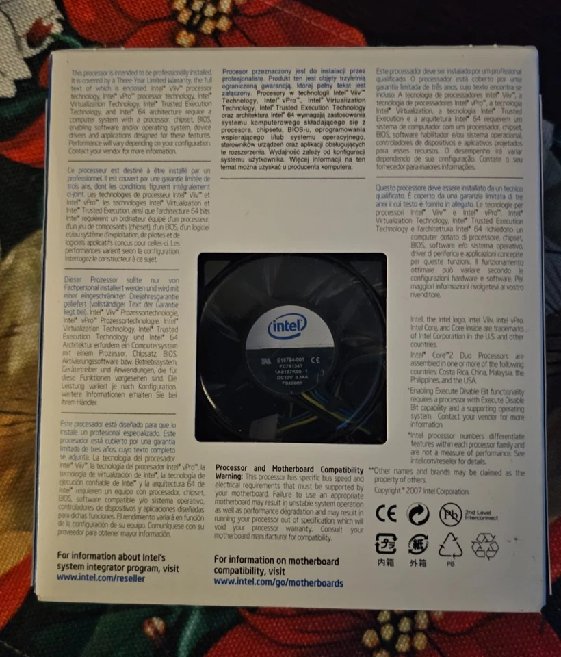 INTEL BX80570E8400 CORE 2 DUO E8200 2.66 GHz 6MB CACHE SOCKET 775 CPU - NEW - Image 2 of 4