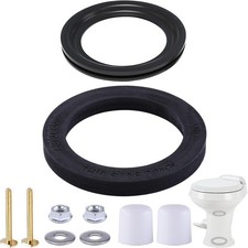 RV Toilet Seal with Mounting Hardware Kit Fit Dometics 300 310 320 RV Toilets