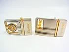 Vintage Cartier 2C & Yves Saint Laurent YSL Men's Unisex Clothing Belt Buckle 2p