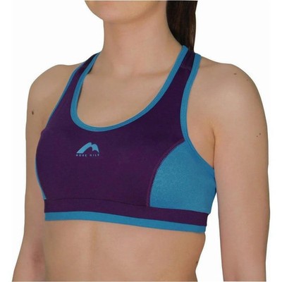 More Mile Prime Damen-Laufoberteil bauchfrei lila feuchtigkeitsableitend Training Fitness