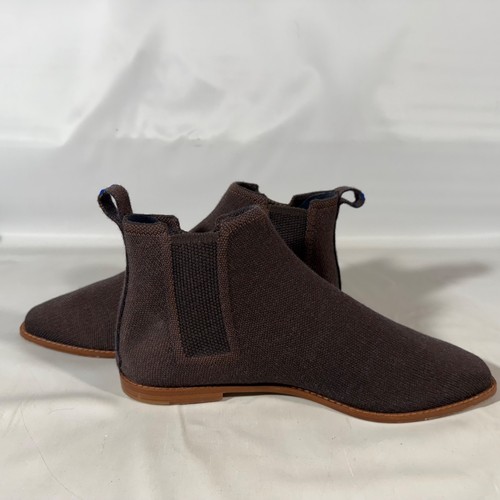 Rothy’s The Merino Wool Ankle Boot Cocoa Sugar Square Toe Chelsea Pull On Sz 11 - Picture 7 of 10