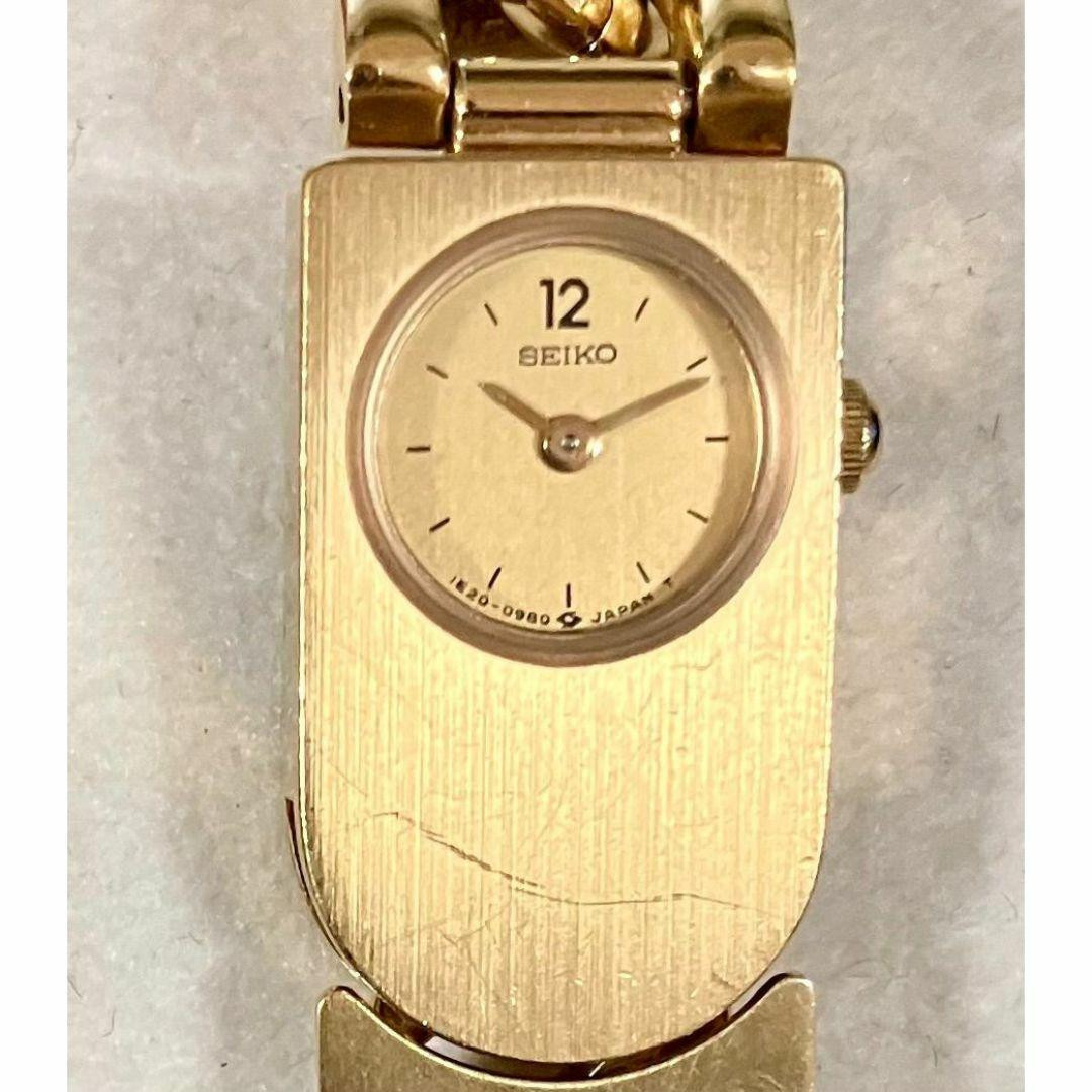 Seiko 1E20-0350 Vintage Gold Ladies' Bracelet Watch, Used Seiko 1E20-0350 Vintage Gold Ladies' Bracelet Watch, Used