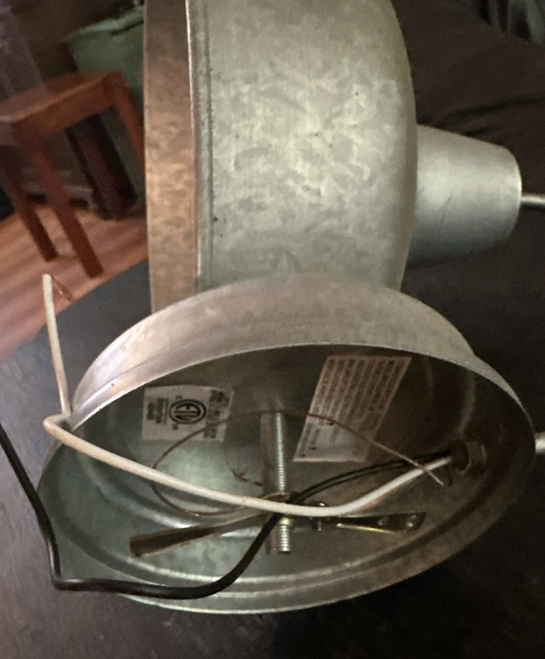 "Luminar industrial metal galvanizado estaño 10"" a través de cable en luz" Foto 2 de 4