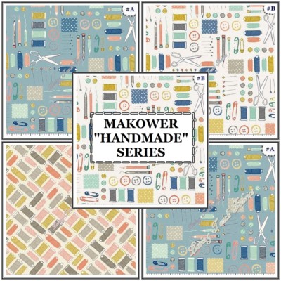 MAKOWER & HENLEY STUDIO ''HANDMADE'' #1888,1889 SEWING NOTIONS FABRICS (SELECTION)