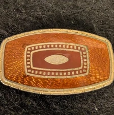 Vintage Caroline Emmons Gold-Tone Enameled Brooch