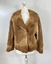 Real Fur Coney Rabbit Short Jacket Size 12-14 Moden Fit Elegant Glam