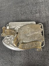 Harley Davidson Eagle Belt Buckle The Twin Tradition 1990 Limited Edition 3000