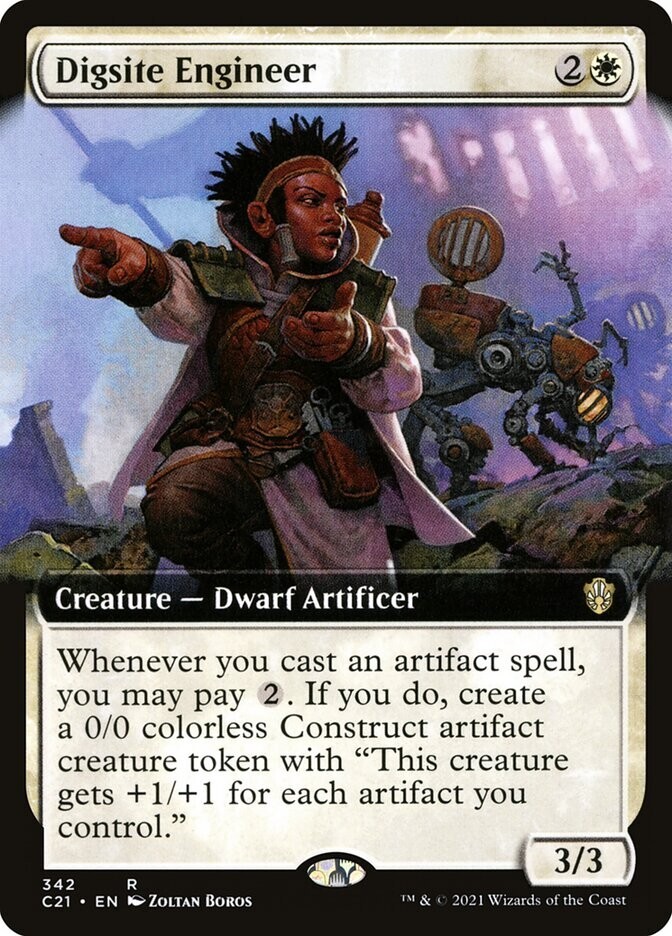 Digsite Engineer (Extended Art) 342 Rare Commander 2021 C21 MTG