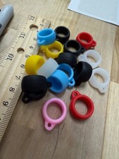 10pcs Lanyard Ring Elastic Wide Band Mini Anti-lost Silicone Ring 12mm - in US