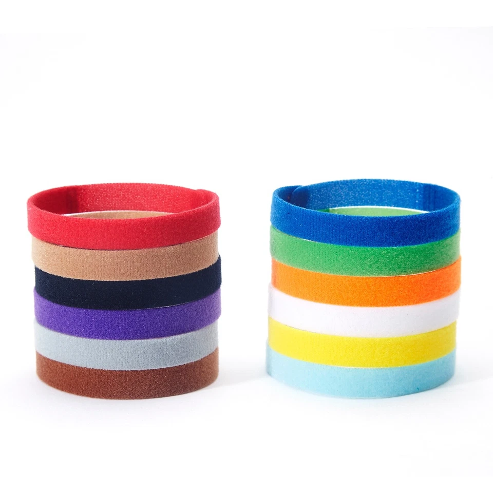 Collares de identificación de cachorro de 12 colores banda de perro recién nacido identificación de tela suave Foto 2 de 4