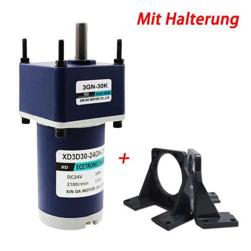 DC 12V 24V Metall Getriebemotor 30W Gleichstrom Motor 10 - 600 U/min 3D30-24GN - Picture 10 of 10