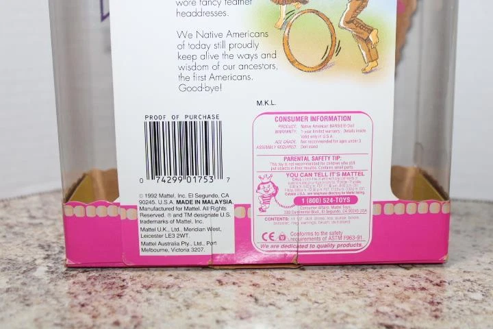 NIP 1990s Mattel Dolls of the World Collection TWO Native American Dolls - Image 4 of 4