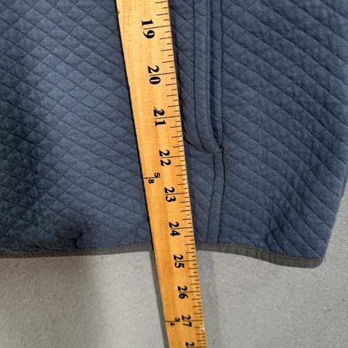 LL Bean Boys Sweater Quilted Pullover XL 18 Navy Blue Snap Buttons Long Sleeve - Picture 7 of 12