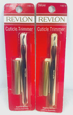 NEW 2 REVLON DELUXE CUTICLE TRIMMER With Cap 1166-10 Superior Quality RARE