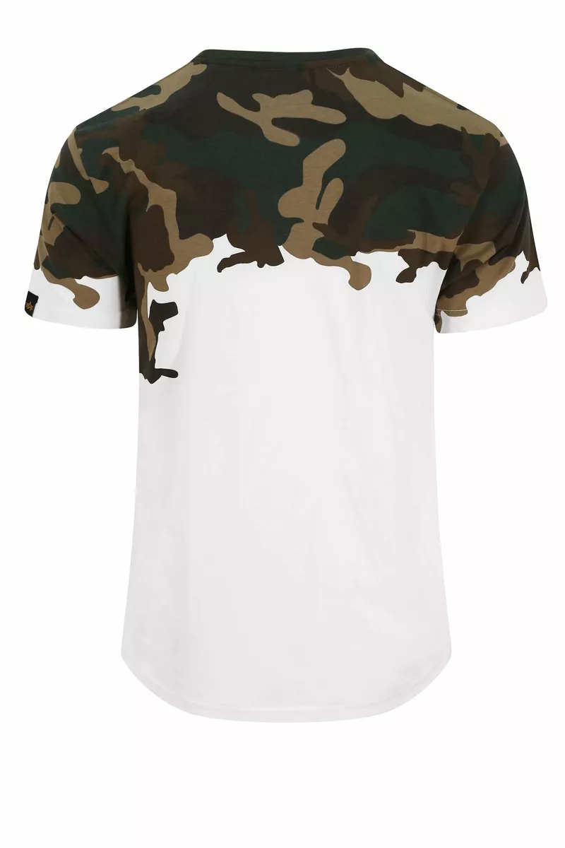 ALPHA INDUSTRIES Lost T-Shirt Camo eBay White/Woodland Camo 