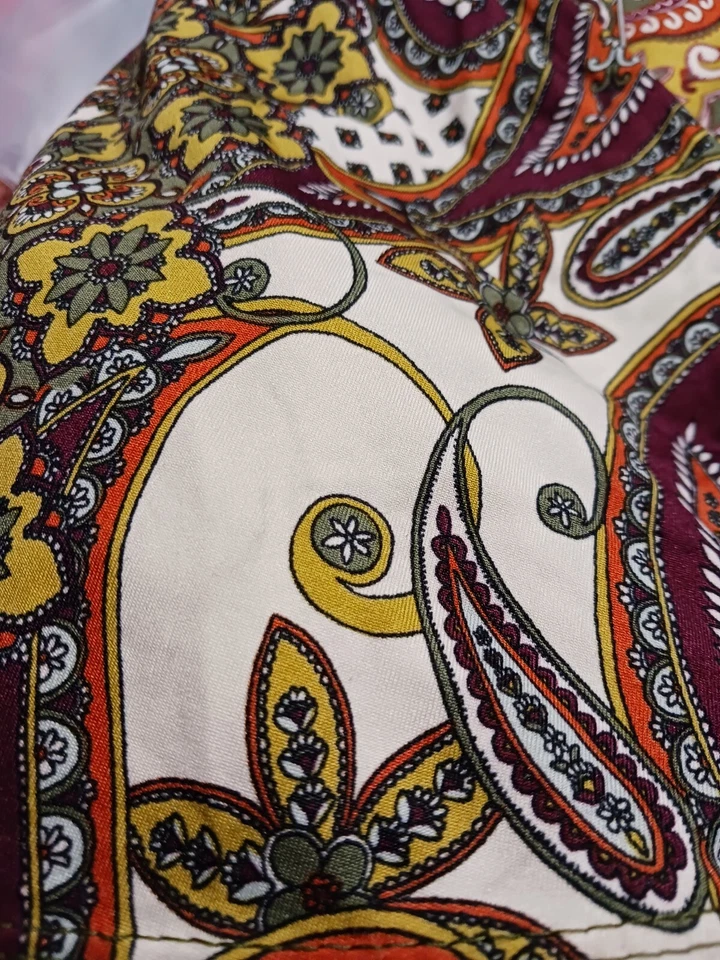 Vestido Perceptions New York Mujer XL Slinky Paisley Alto Bajo Cuello en V Crucero Moderno Foto 2 de 4