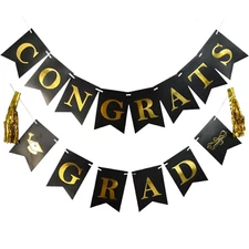 Congratulations CONGRATS Banner Graduation Engagement Party