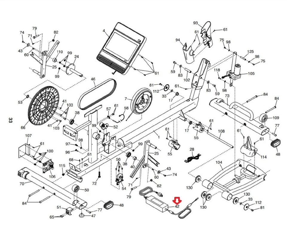 Adaptador CA 418190 cabo de fonte de alimentação elíptica NordicTrack COMM S15I S22I - Imagem 2 de 2