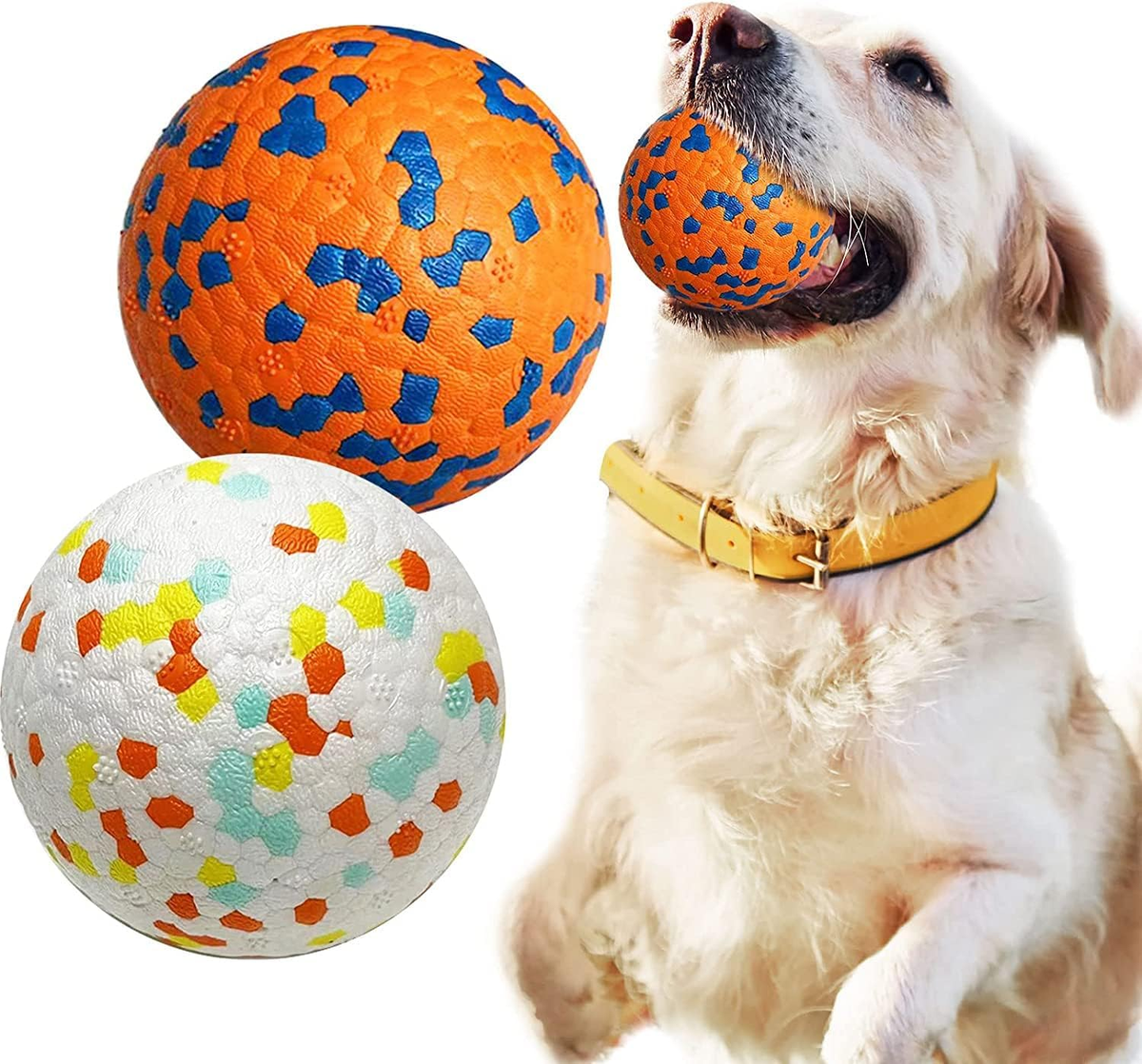 BABORUI E-TPU Dog Ball For Aggressive Chewers - Durable Floating Fetch Toy For Large Small Dogs, Teeth Cleaning - View #3