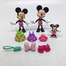2 Disney Minnie Mouse Dress Up Snap N Style Lot Small Minnie Figure