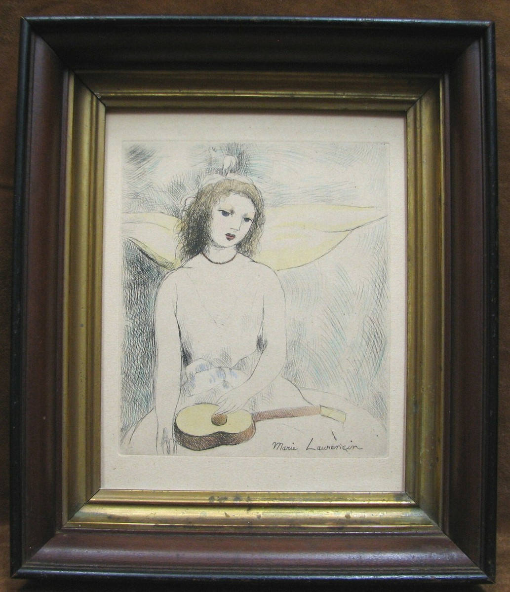 Marie Laurencin、FEMME A GUITARE Acheter Reproductions D'art De Musée Femme à la guitare