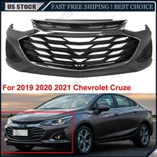 Fit For Chevy Cruze 2019-2021 Front Bumper Cover Grille Assembly Kit Complete