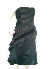£165 KAREN MILLEN silk dress size 8 --USED ONCE-- black