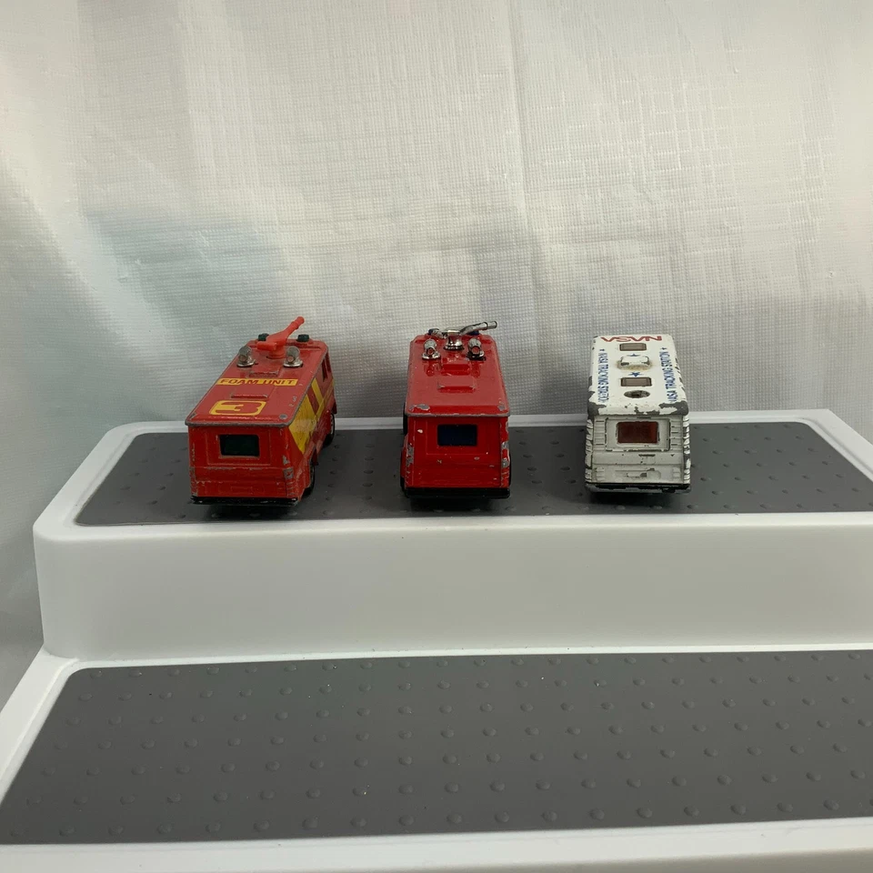 Matchbox Lot of 3 NASA Tracking Command Vehicle Fire Rescue Die Cast Parts - Image 2 of 4