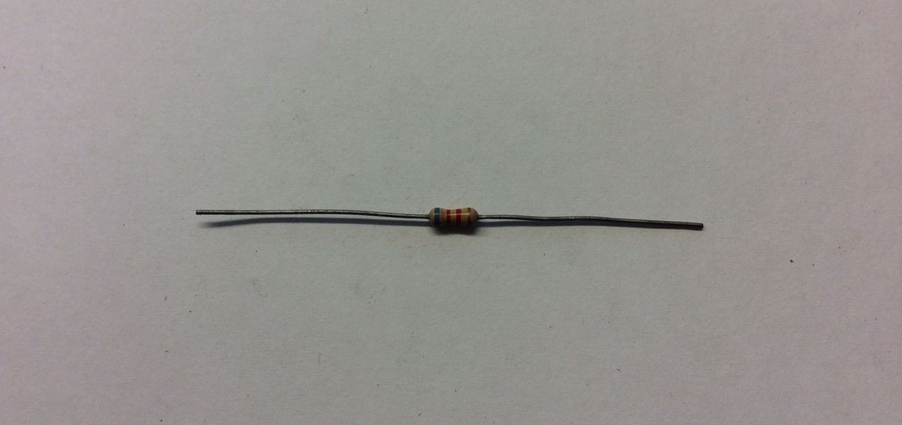 Electric Resistor Part w/ Blue Red Red Gold Stripes 6.2K Ohm 5% Tolerance