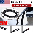 5M Carbon Fiber Car Door Moulding Scratch Protector Strip Edge Guard Trim Rubber