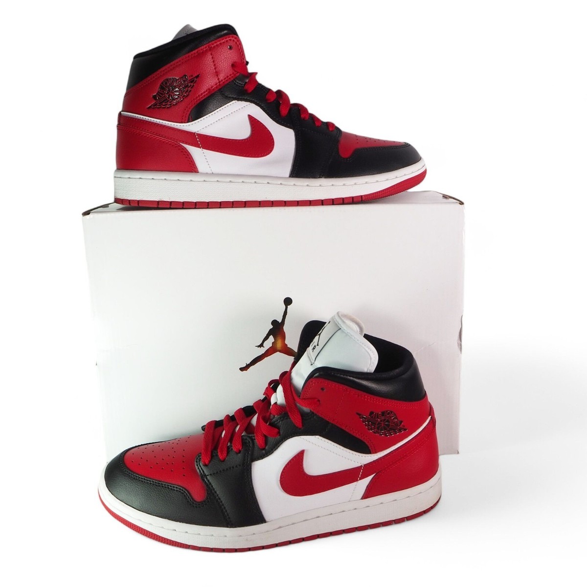 Air Jordan 1 Mid 'Alternate Bred Toe' Basketball Shoes Air Jordan 1 Mid 'Alternate Bred Toe' Basketball Shoes