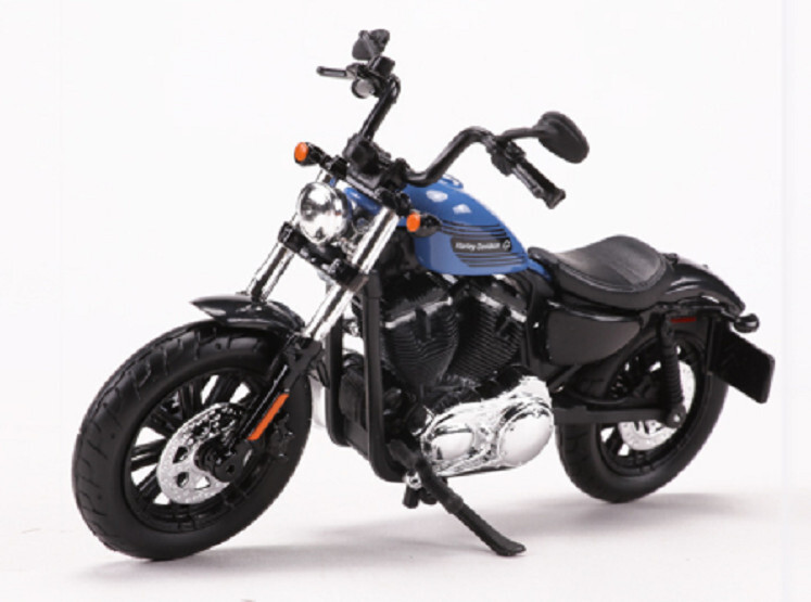 Harley-Davidson FLSTS 1:10 黒青 ④ Maisto 1997 Maisto Collector Edition 1:10 Harley Davidson FLSTS