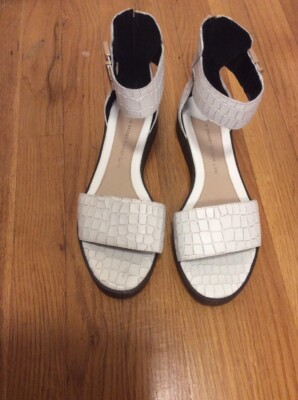 Derek Lam Crosby White Open Toe Ankle Strap Sandals Shoes Size 9m NWOB