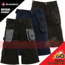 Blackrock Mens Work Shorts Workman Heavy Duty Cargo Pocket Combat Pants Trousers