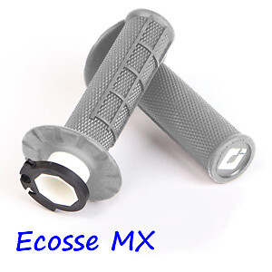 ODI V2 Lock-On Half Waffle Soft Light Grey Grip Honda CR125 CR250 93-07 - Picture 2 of 7
